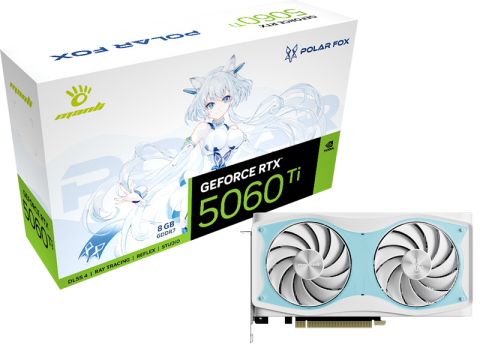 Manli Polar Fox GeForce RTX 5060 Ti OC 8GB GDDR7